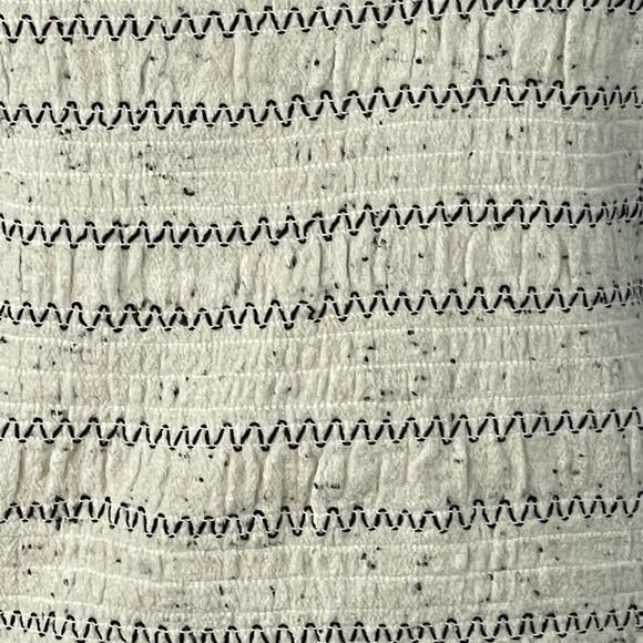 Free People Maggie Medium Embroidered Top Square Neck Smocked Puff Sleeves Ivory - Picture 7 of 12